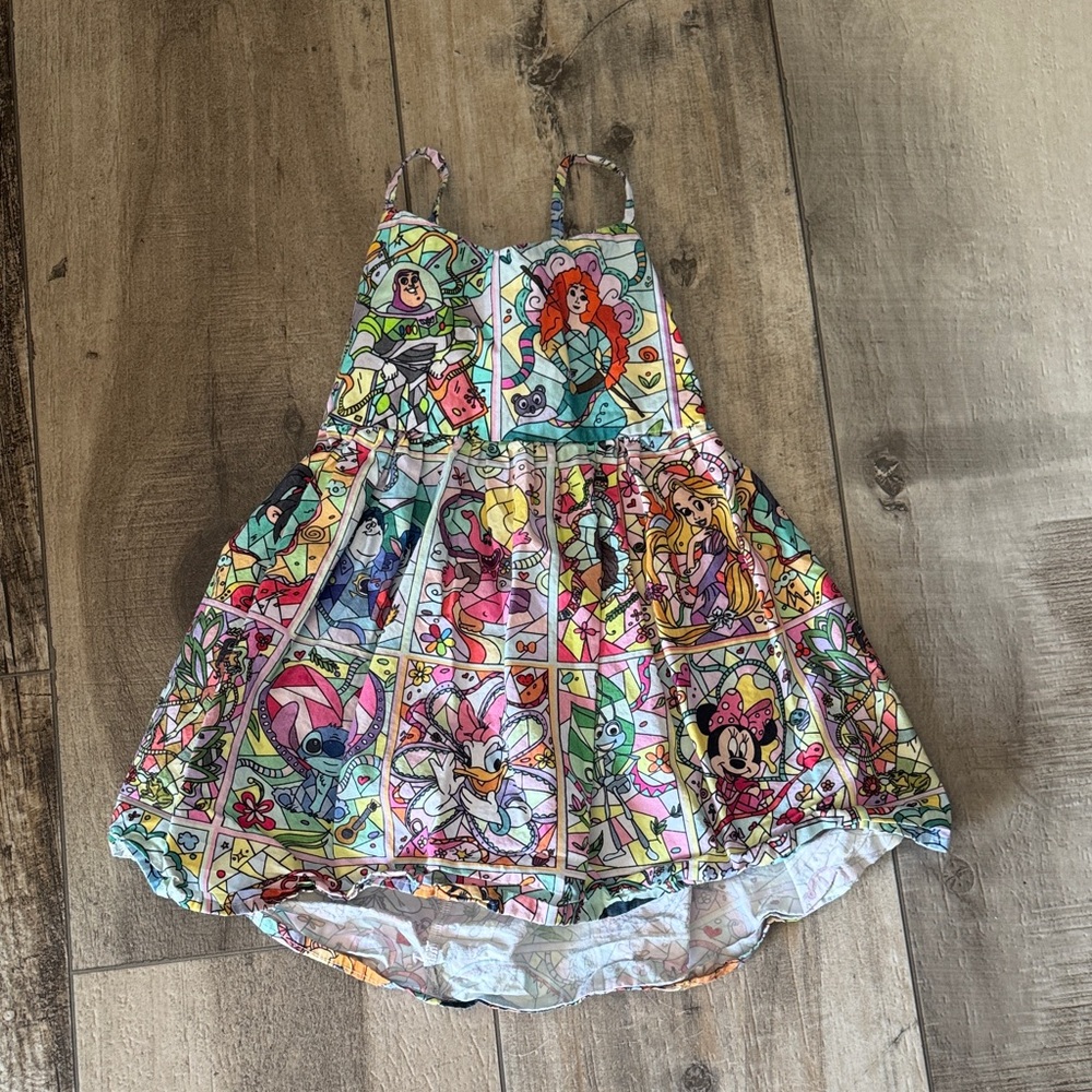Wild rich kids Disney stained glass tie back dress